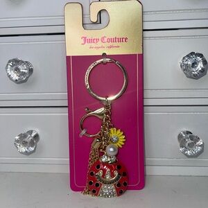 NWT Juicy Couture Red and Gold Ladybug Key Holder/Bag Charm